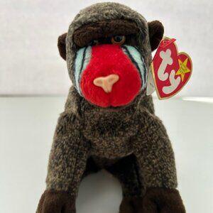 Ty Beanie Baby Cheeks the Baboon, 6" Plush